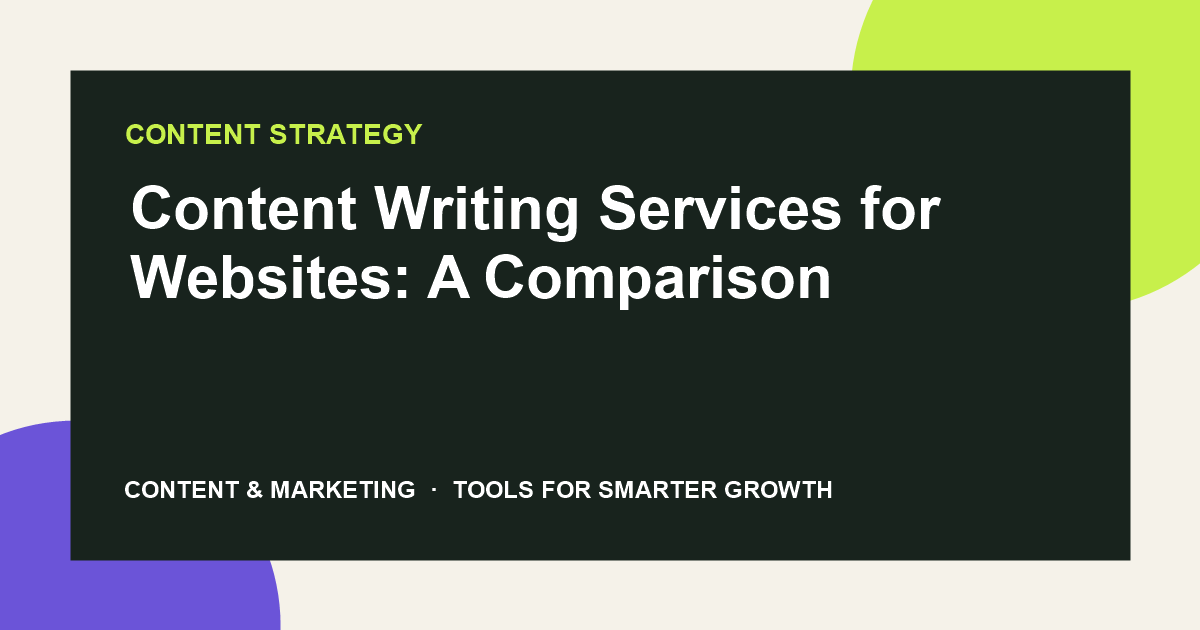 Content Writing Services for Websites: A Comparison