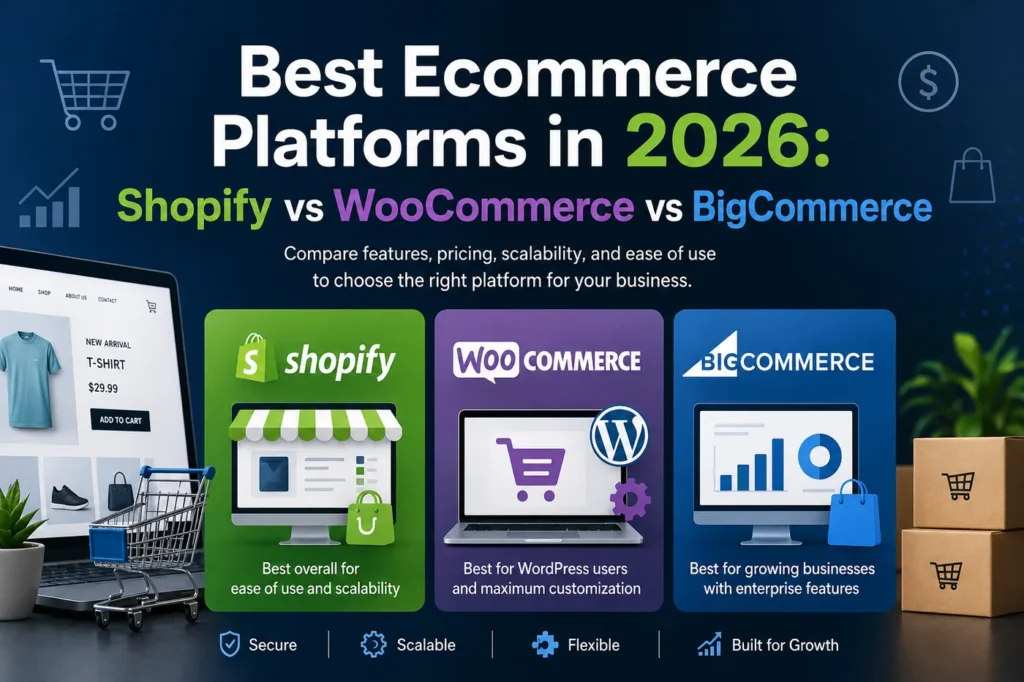 Best Ecommerce Platforms in 2026: Shopify vs WooCommerce vs BigCommerce