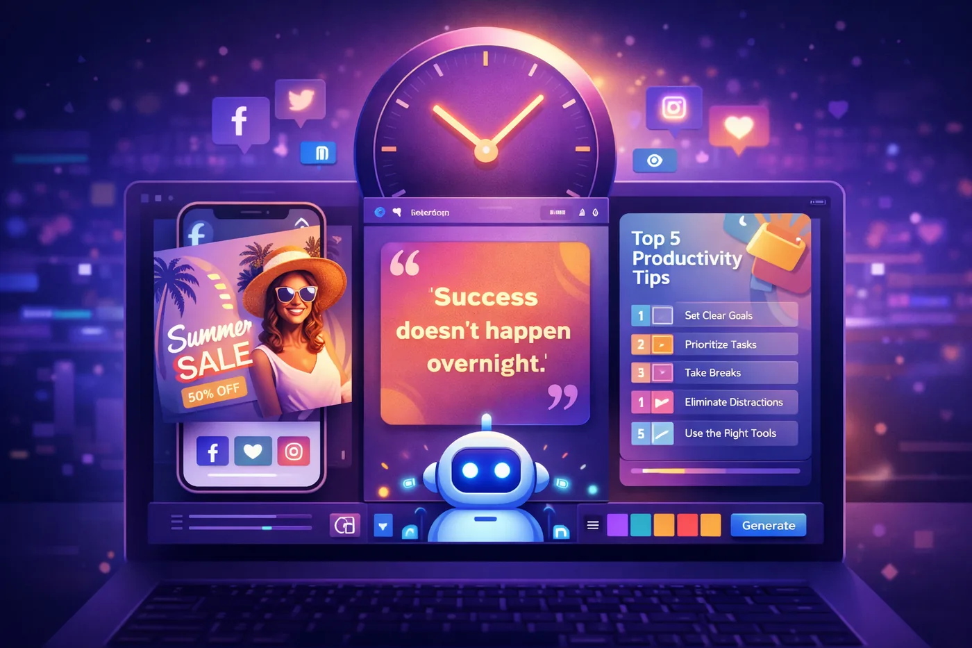 Visual from How to Automate Social Media Content Creation for Small Businesses Using AI Tools