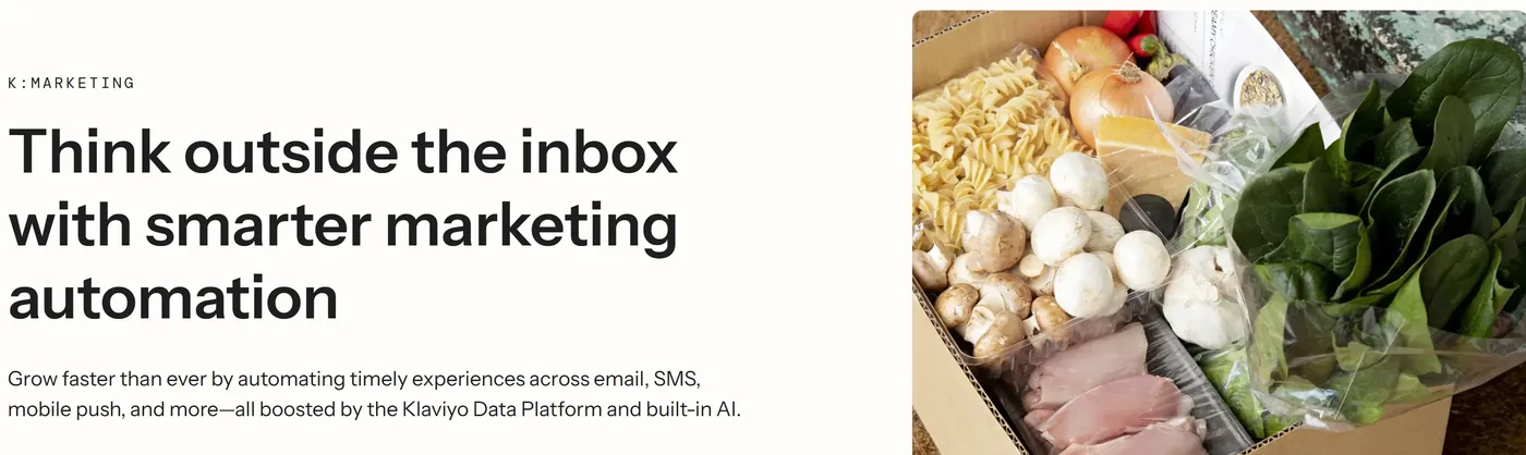 Visual from Klaviyo Marketing: Email Automation for eCommerce Growth