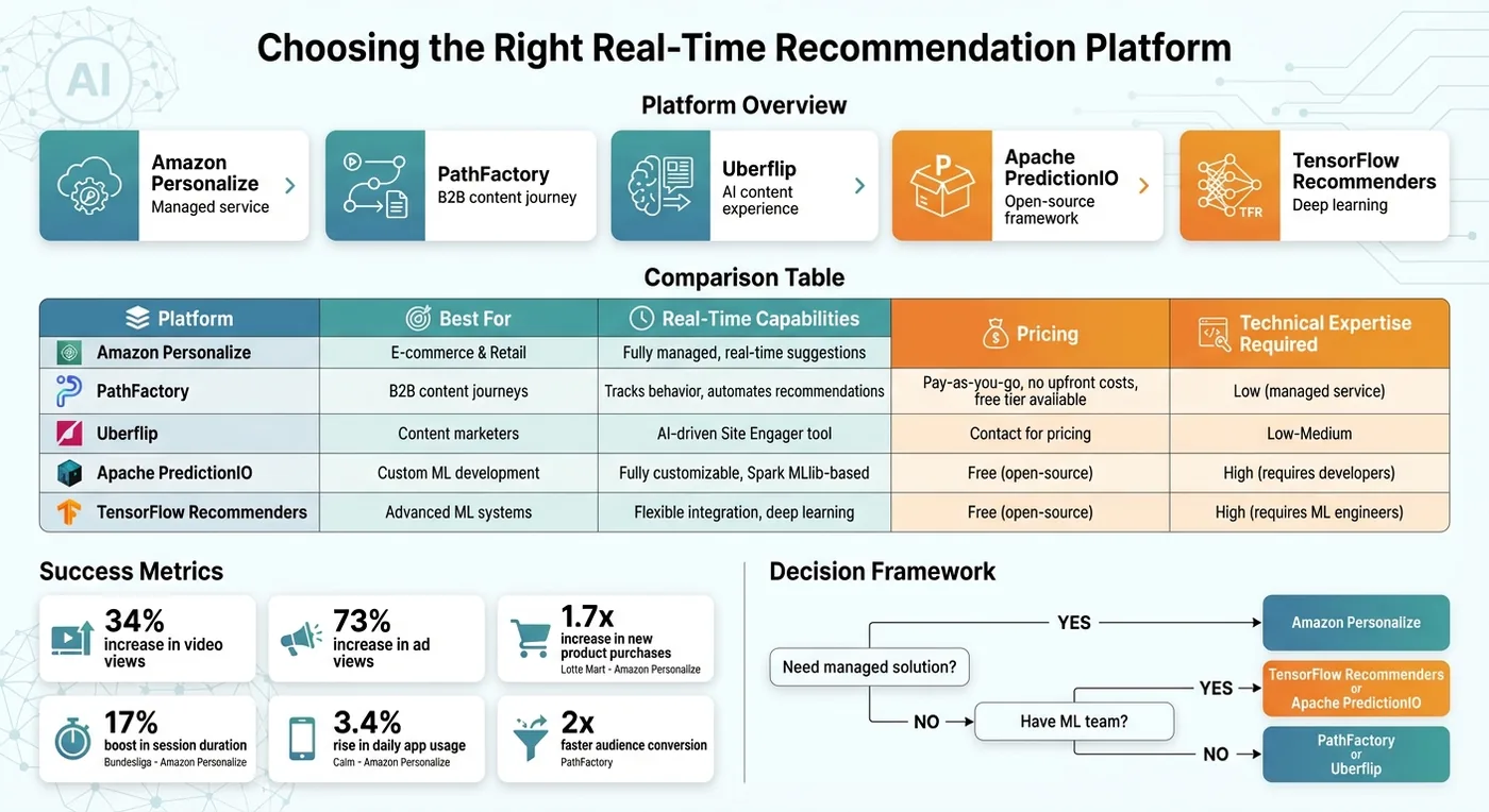 Real-Time Content Recommendation Platforms Comparison Guide