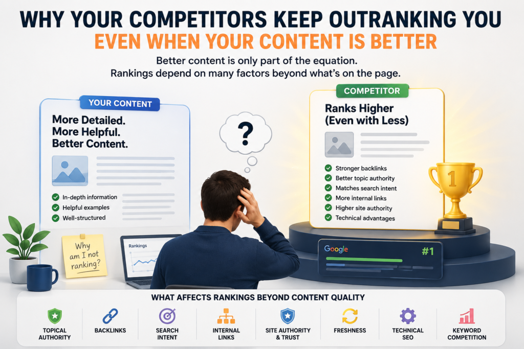 Why Your Competitors Keep Outranking You Even When Your Content Is Better